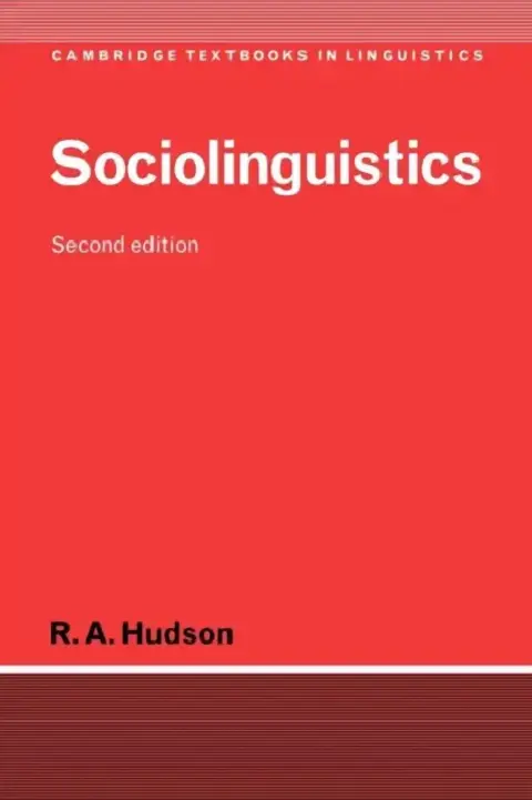 Cover of Sociolinguistics