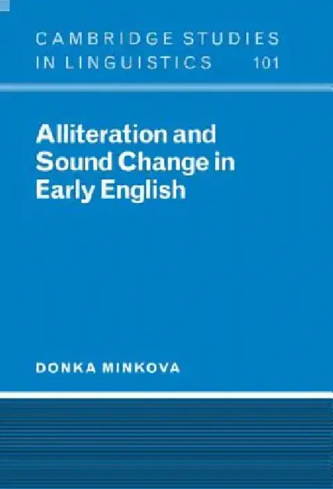 Cover of Alliteration and Sound Change in Early English