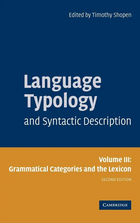 Cover of Language Typology and Syntactic Description