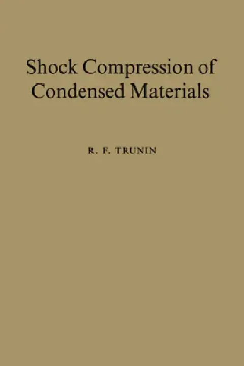 Cover of Shock Compression of Condensed Materials