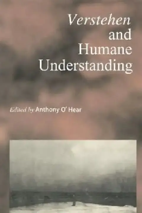 Cover of Verstehen and Humane Understanding