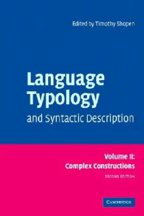 Cover of Language Typology and Syntactic Description