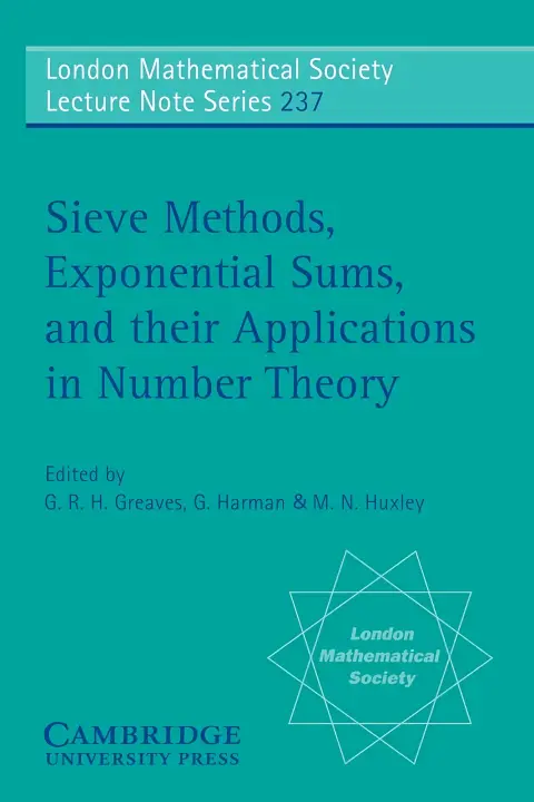 Cover of Sieve Methods, Exponential Sums, and Their Applications in Number Theory