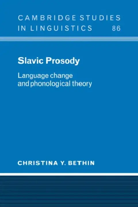 Cover of Slavic Prosody