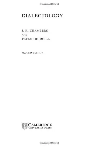 Cover of Dialectology