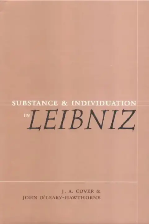 Cover of Substance and Individuation in Leibniz