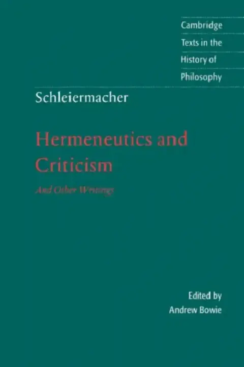 Cover of Schleiermacher
