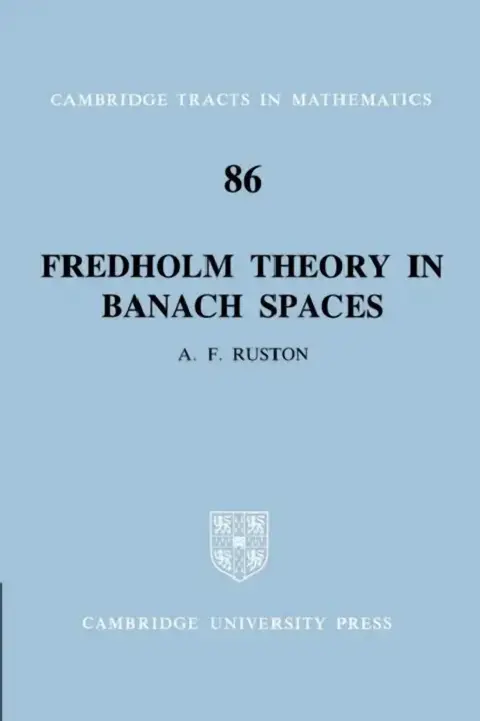 Cover of Fredholm Theory in Banach Spaces