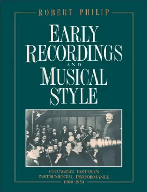 Cover of Early Recordings and Musical Style