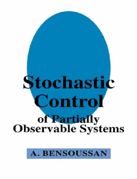 Cover of Stochastic Control of Partially Observable Systems