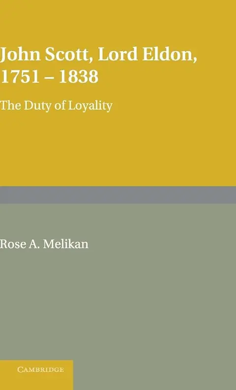 Cover of John Scott, Lord Eldon, 1751–1838