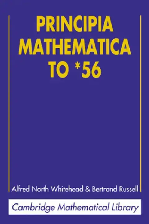 Cover of Principia Mathematica to *56