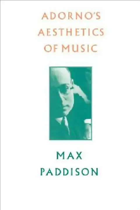 Cover of Adorno's Aesthetics of Music