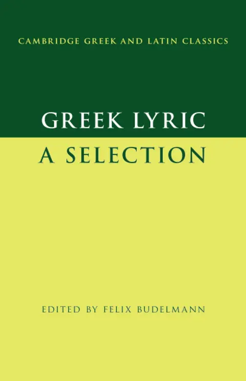Cover of Greek Lyric