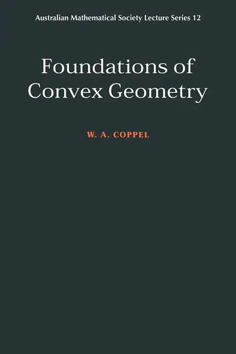 Cover of Foundations of Convex Geometry