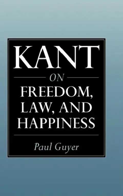 Cover of Kant on Freedom, Law, and Happiness