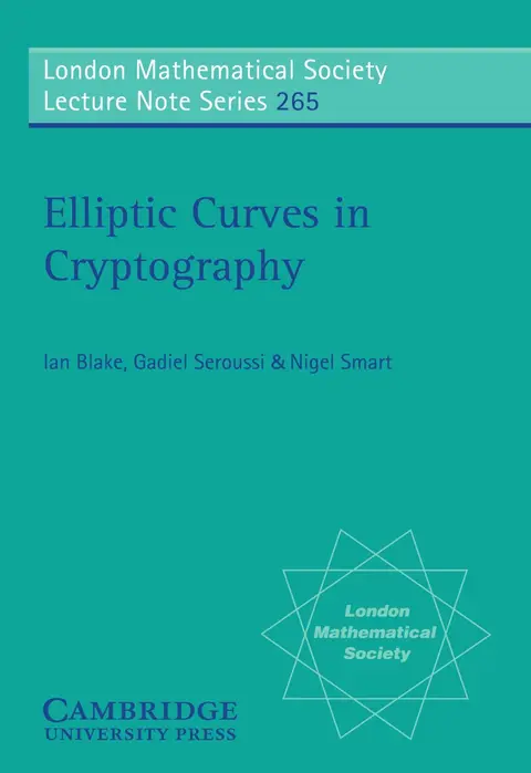 Cover of Elliptic Curves in Cryptography