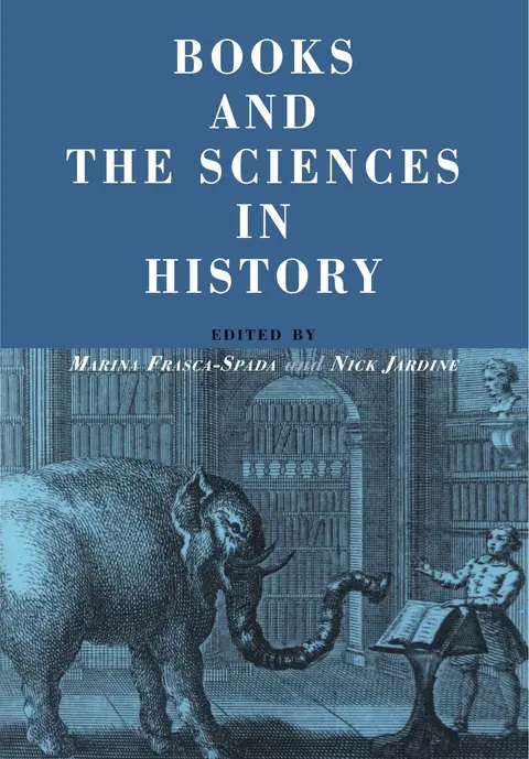 Cover of Books and the Sciences in History
