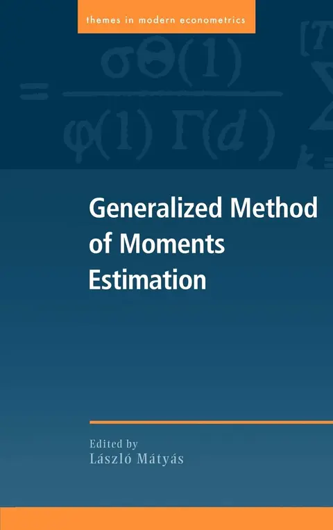 Cover of Generalized Method of Moments Estimation