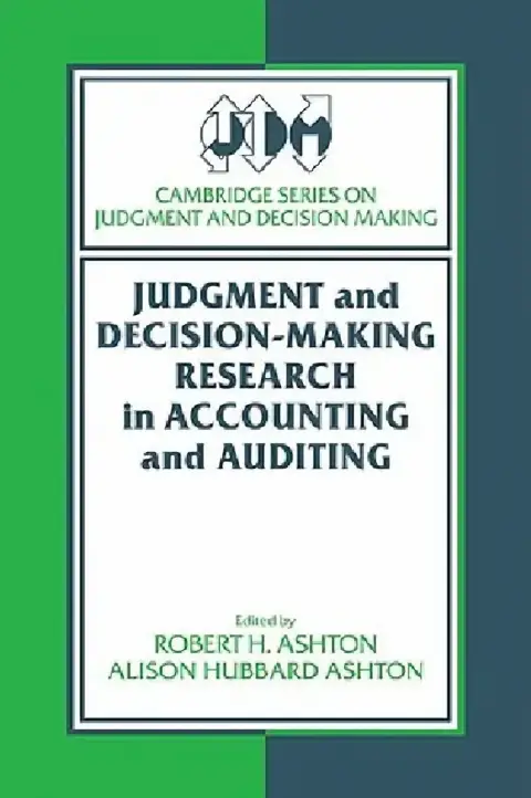 Cover of Judgment and Decision-Making Research in Accounting and Auditing