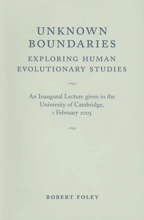 Cover of Unknown Boundaries
