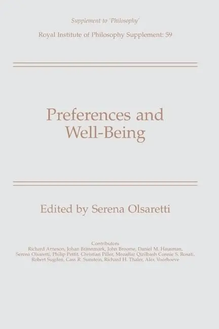 Cover of Preferences and Well-Being
