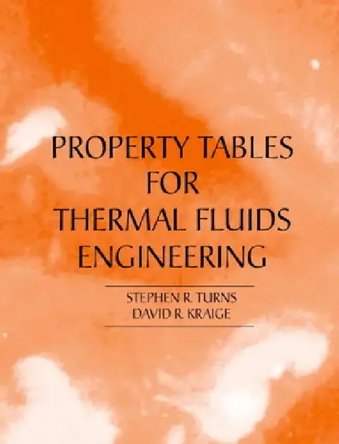 Cover of Properties Tables Booklet for Thermal Fluids Engineering