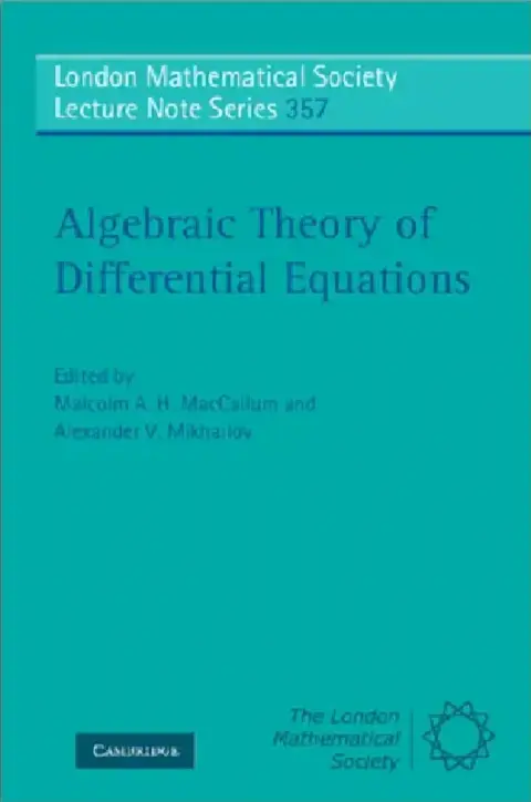 Cover of Algebraic Theory of Differential Equations