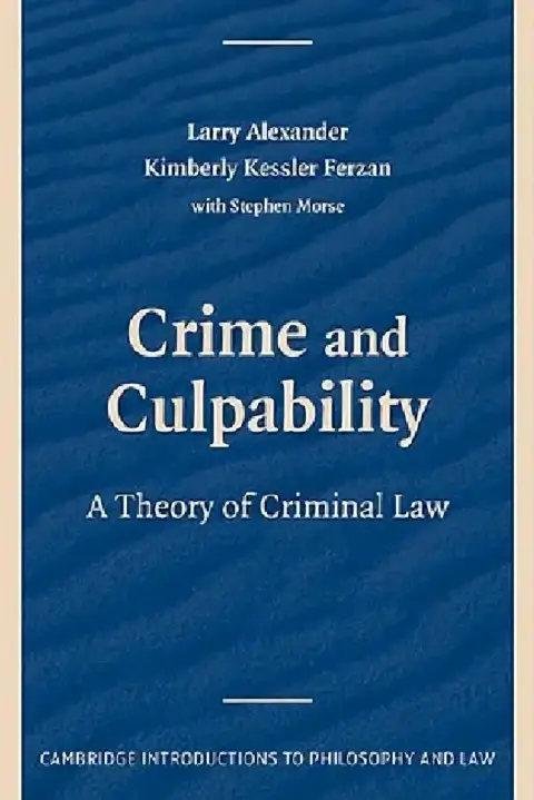 Cover of Crime and Culpability