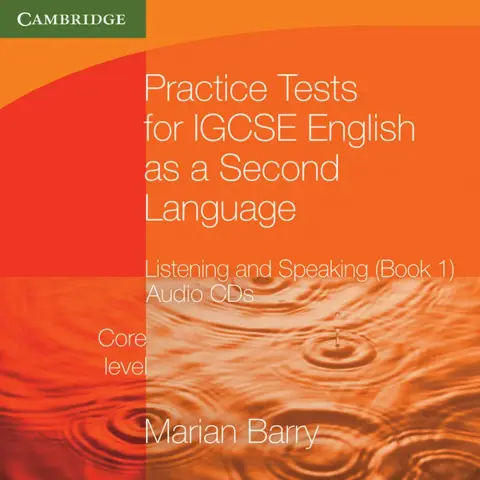 Cover of Practice Tests for IGCSE English as a Second Lang. Listening and Speaking, Core Level Book 1 ACDs