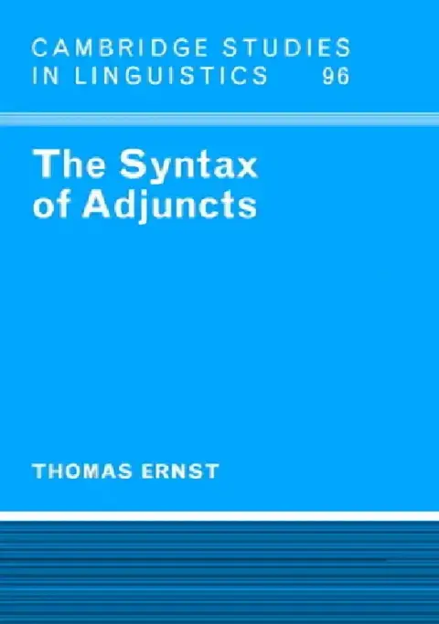Cover of The Syntax of Adjuncts
