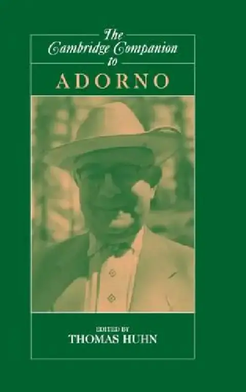 Cover of The Cambridge Companion to Adorno