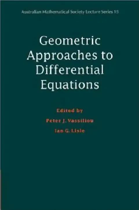 Cover of Geometric Approaches to Differential Equations