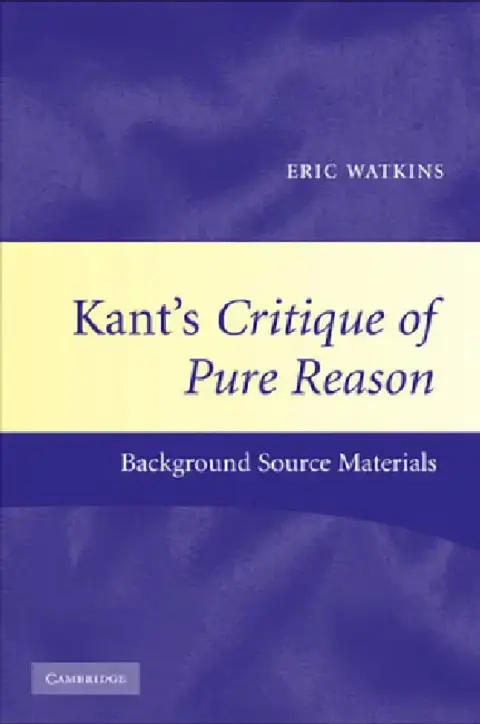 Cover of Kant's Critique of Pure Reason
