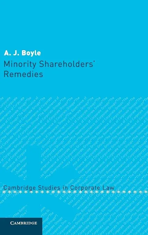 Cover of Minority Shareholders' Remedies