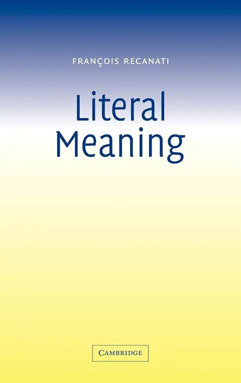 Cover of Literal Meaning