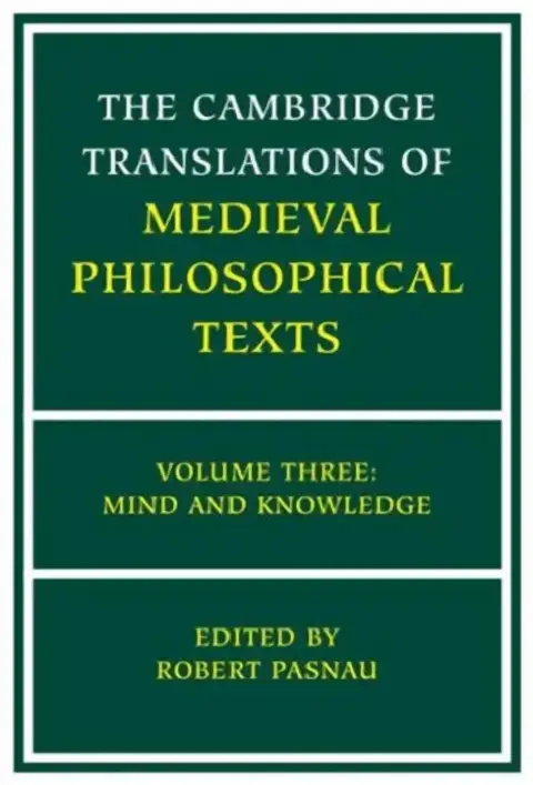 Cover of The Cambridge Translations of Medieval Philosophical Texts