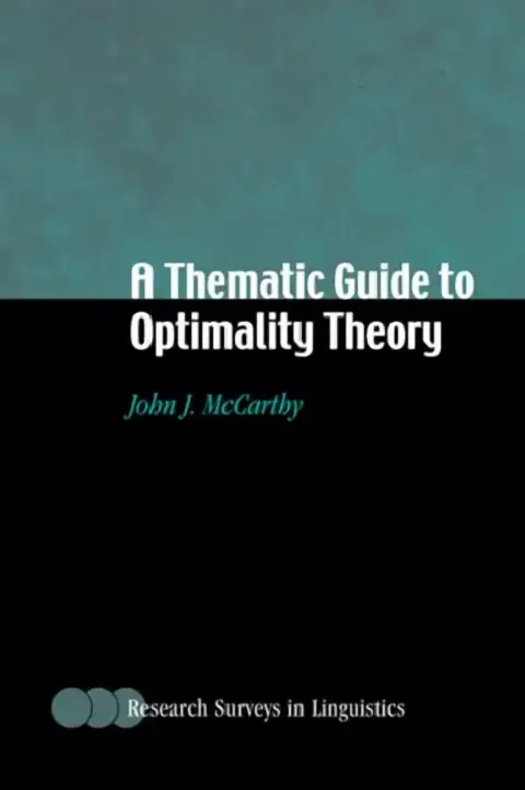 Cover of A Thematic Guide to Optimality Theory