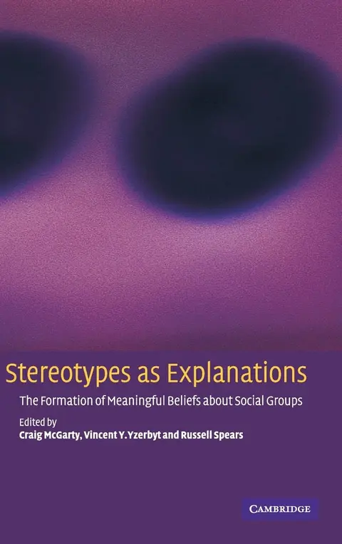 Cover of Stereotypes as Explanations