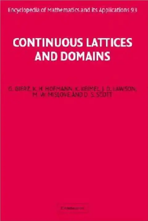 Cover of Continuous Lattices and Domains
