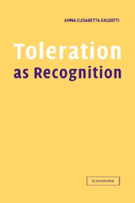Cover of Toleration as Recognition