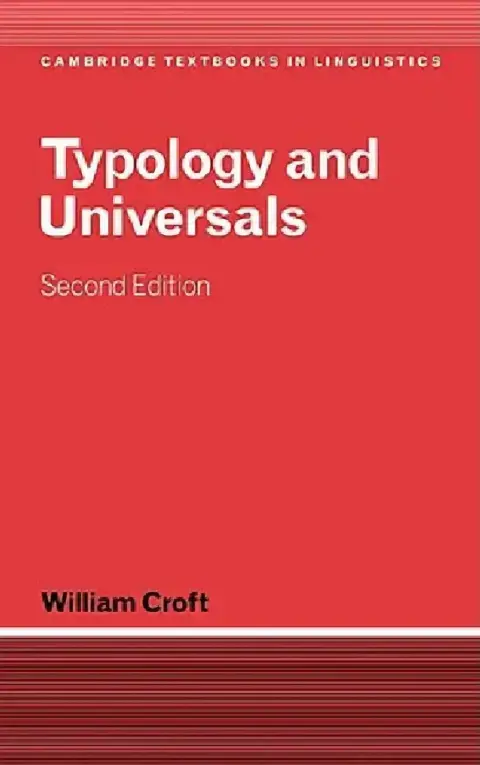 Cover of Typology and Universals