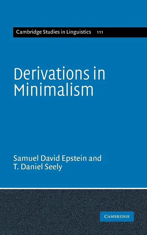 Cover of Derivations in Minimalism