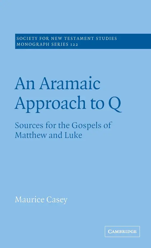 Cover of An Aramaic Approach to Q