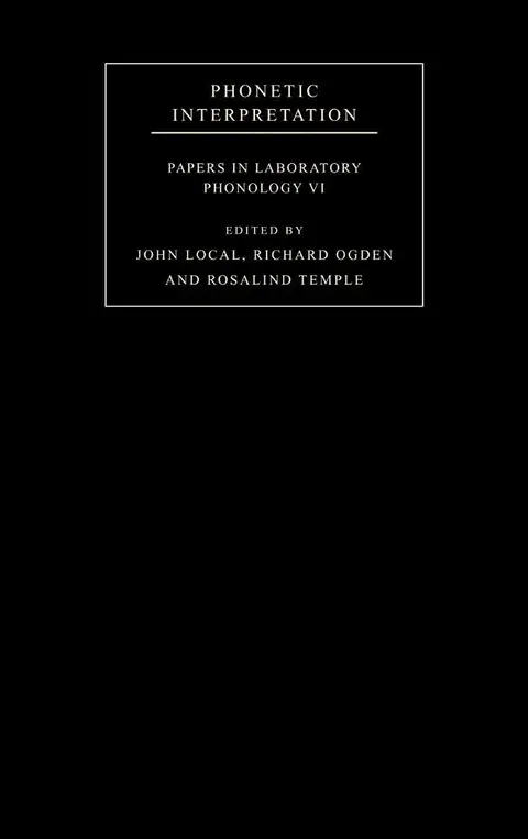 Cover of Phonetic Interpretation