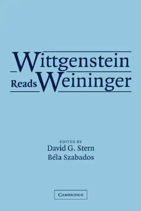 Cover of Wittgenstein Reads Weininger