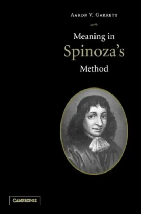 Cover of Meaning in Spinoza's Method
