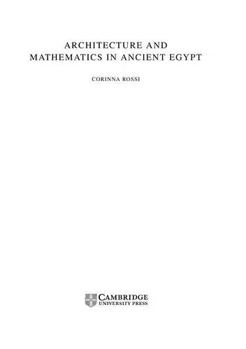 Cover of Architecture and Mathematics in Ancient Egypt