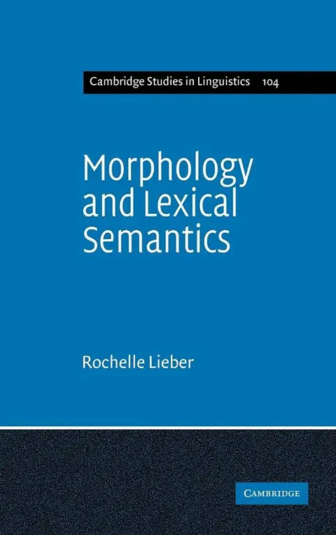 Cover of Morphology and Lexical Semantics