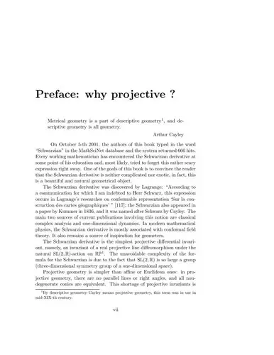 Cover of Projective Differential Geometry Old and New